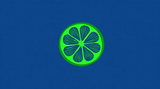 green background fair trade symbol on a blue background
