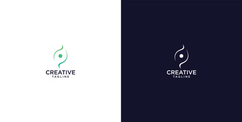 modern energy logo design, positive solution, icon, vector, premium. © micky_adb01