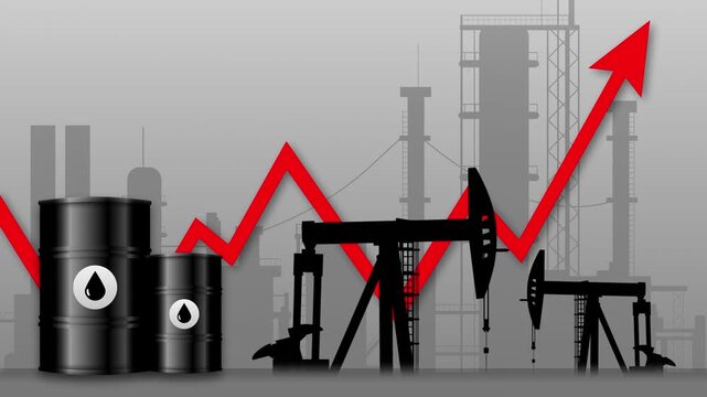 Oil pumps financial background loop