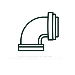 Obraz premium Simple Black Line Art Bell Pepper Icon