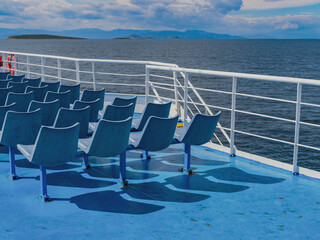 deck chairs on a cruise ship