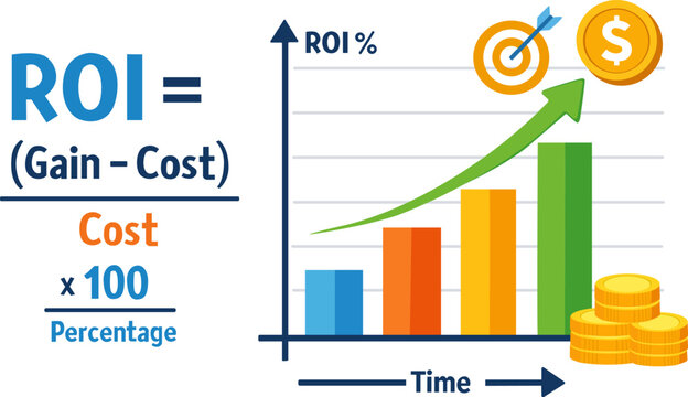 ROI Return on Investment Business Illustration