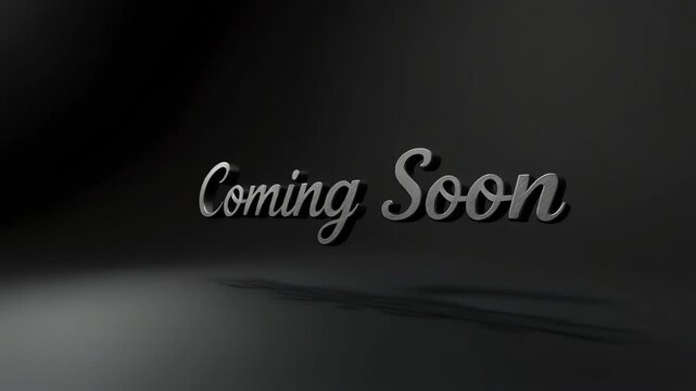 A firefly forms a heavenly cloud shape with a coming soon message in the dark