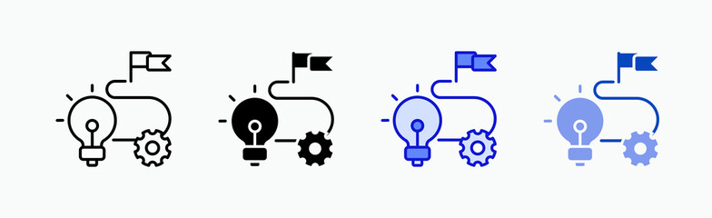 Road Icon Sheet Multiple Style Collection Isolated Vector © Dilla_lab