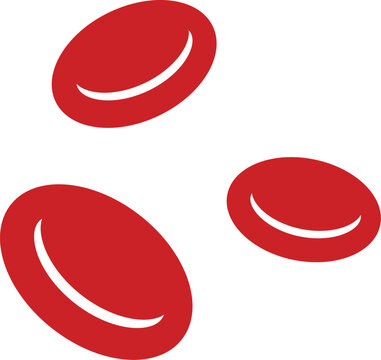 Erythrocytes icon in flat style.