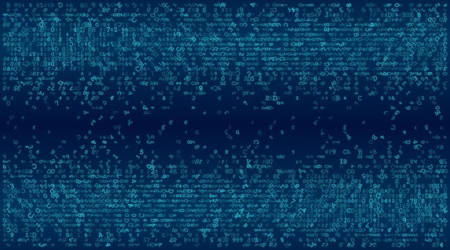 Linear Void - A Fragmented Horizontal Distribution of Binary Code and Digital Noise