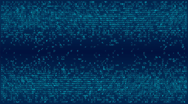 Linear Void - A Fragmented Horizontal Distribution of Binary Code and Digital Noise
