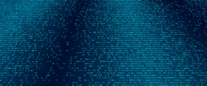 Digital Entropy - A Fragmented Horizontal Array of Binary Logic and Scattered Data Packets. Perspective.