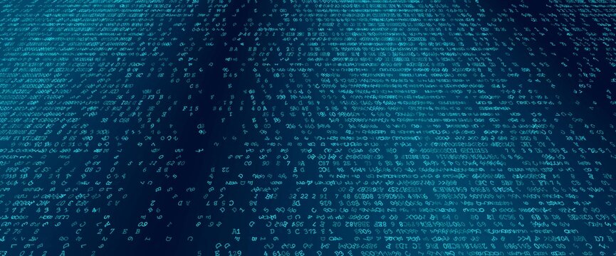 Digital Entropy - A Fragmented Horizontal Array of Binary Logic and Scattered Data Packets. Perspective.