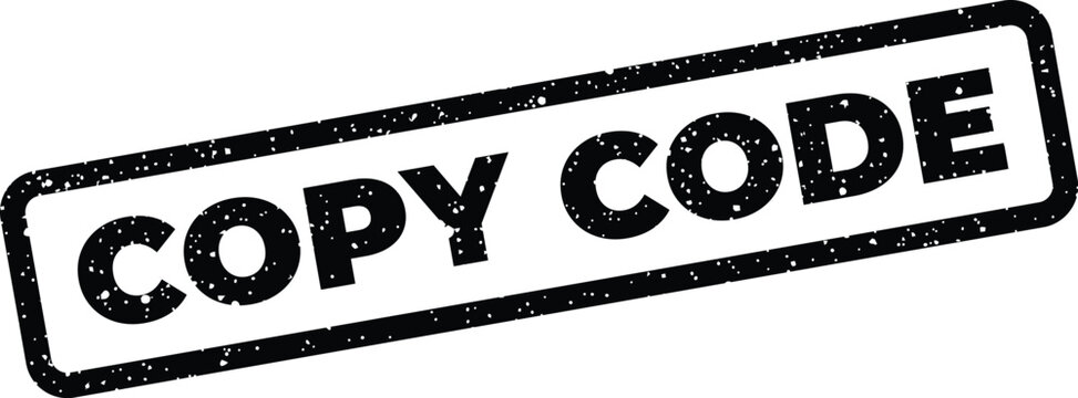 Grunge texture stamp illustration displaying the words COPY CODE ideal for software development or instructional materials