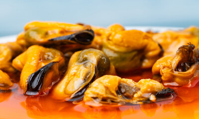 Fototapeta premium photo of mussels in sauce