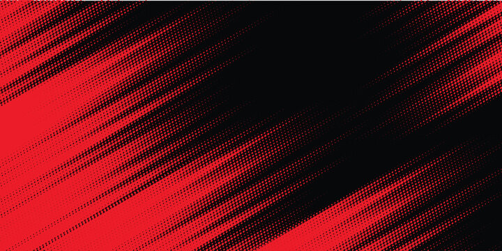 Black and red abstract grunge background with halftone style modern red