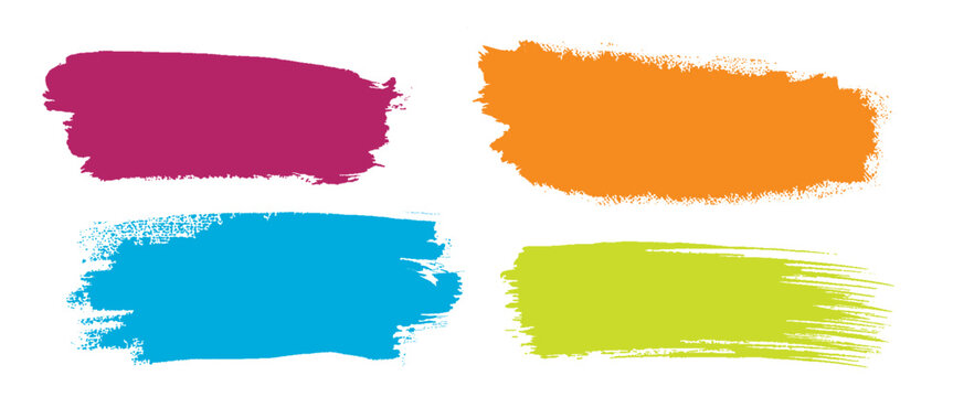 Abstract gradient color blocks in purple orange blue and green