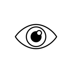 Obraz premium A simple black and white illustration of a human eye