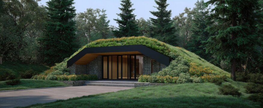 innovative climate-resilient earth-sheltered home built for eco-friendly sustainability and durability