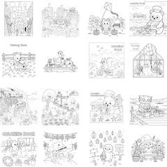 Obraz premium Vector set of barcode stamp, retro cassette tape, fire icon, and grunge building graphic elements