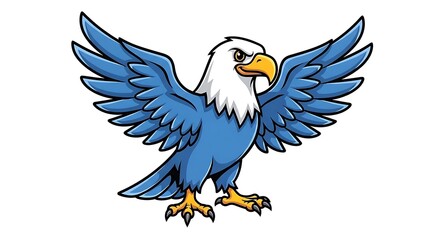 Fototapeta premium vector illustration of an eagle with wings