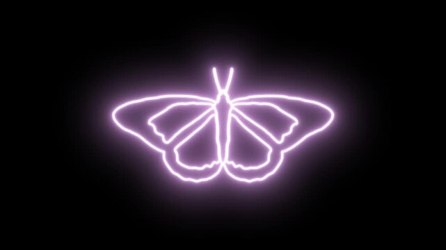 Butterfly Pink logo icon glow