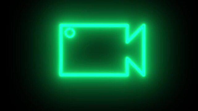 Icon recording green glow
