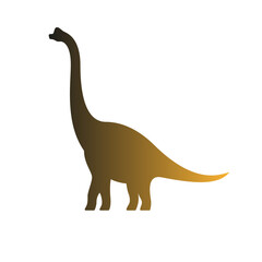 Dinosaur Silhouette Illustration with Gradient Effect. © AeRo Badger