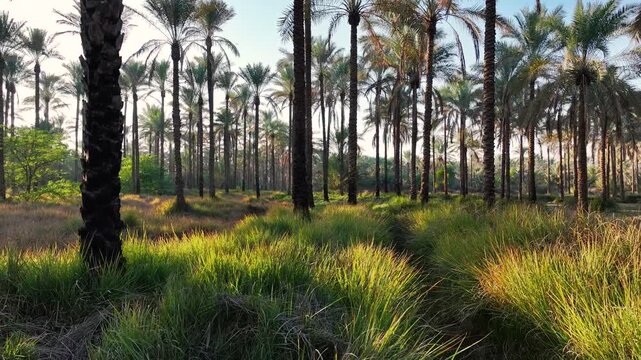 a breathtaking view of palm forests in southern Iran 