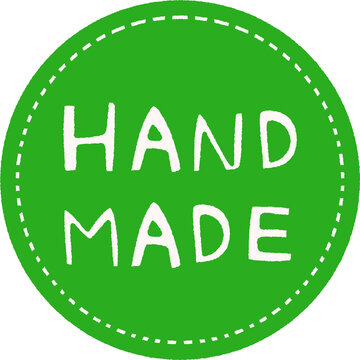 Hade made text sticker illust circle 