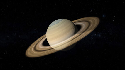 3d Saturn planet © click