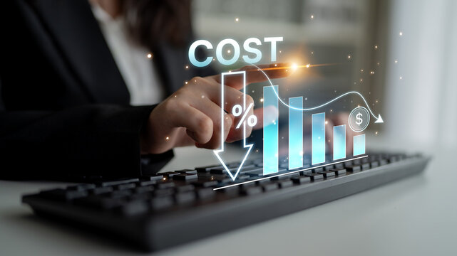 Cost reduction and cost saving through digital transformation, business cost optimization, operational cost reduction, financial saving, and resource efficiency strategies for business success. Spline