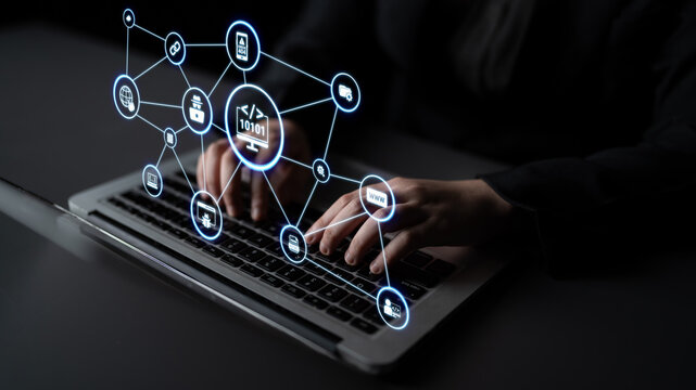 Software development with coding overlays, programming languages, developer tools, mobile app creation, and advanced programming for digital product development and software solutions. Entice