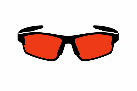 Vibrant red sunglasses with sleek black frame for stylish eye protection and UV defense in summer