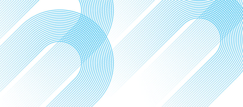 Abstract minimalist background with concentric diagonal rounded line pattern. Futuristic technology graphic design. Suit for business, cover, header, wallpaper, corporate, website, flyer