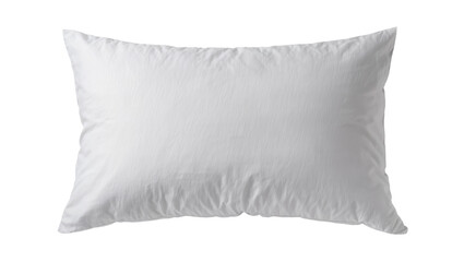 Isolated comfortable soft white bed pillow with cotton cover for sleeping and rest