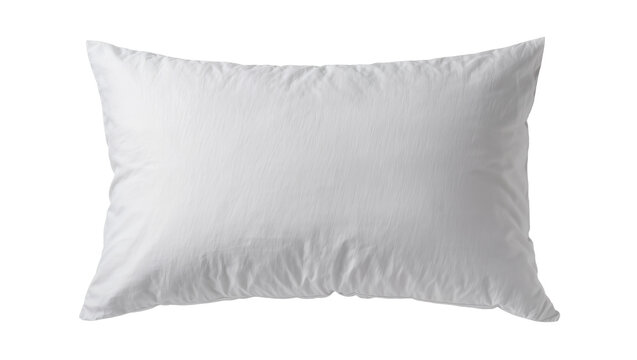 Isolated comfortable soft white bed pillow with cotton cover for sleeping and rest