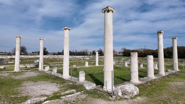 Ruins of Pella - capital city of Ancient Macedonian Empire, Central Macedonia, Greece
