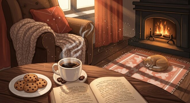 Cozy living room scene