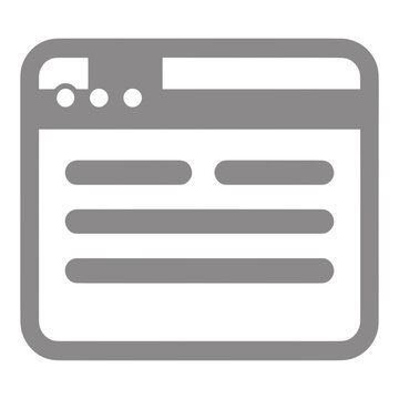 Rounded Square Window Outline UI Icon