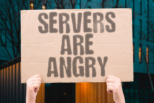 "Servers Are Angry" Many restaurant servers are angry because the zero tip trend threatens the income they rely on to pay their bills. TIP. WAGES. RESTAURANT. WORKERS. ANGER.