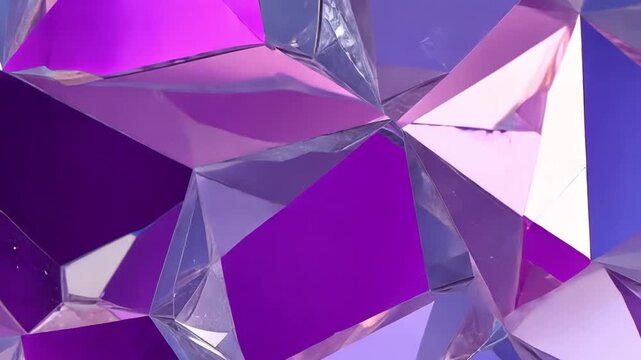 Abstract geometric background with colorful facets and reflections