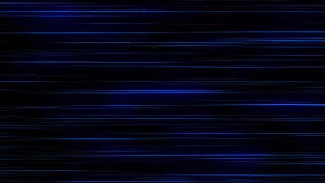 4K video blue speed lines background for comic books on manga visual speed frame action explosion, abstract digital art featuring glowing horizontal lines.