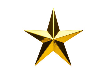 Obraz premium A gleaming, golden star, sharply defined against a completely black background, radiates a sense of excellence.