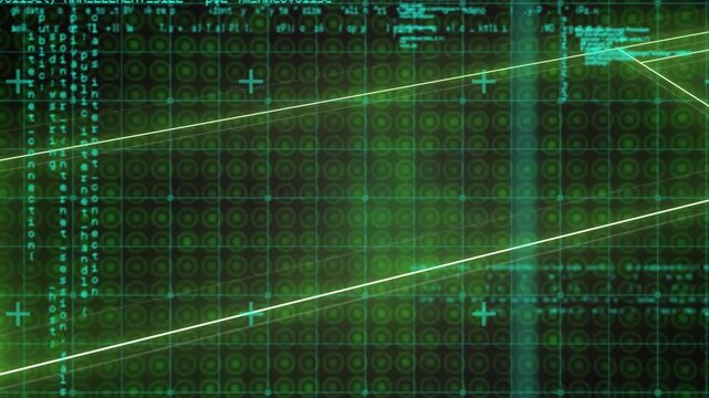 Animation of diverse financial data and parallel curves over black space