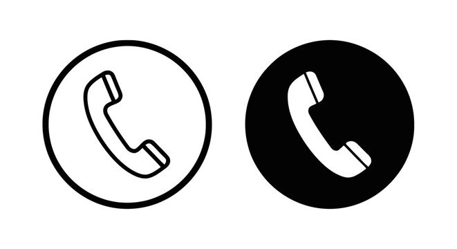 Vector illustration&nbsp;of phone icon set, telephone symbol, contact us sign on a transparent background