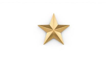 Obraz premium Intricately detailed shiny golden star isolated on white background