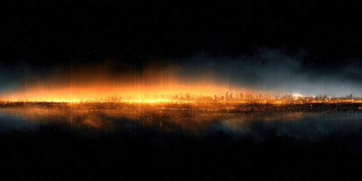 Darkness swallowing city light