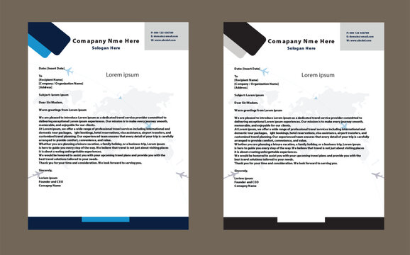 modern corporate letterhead template design