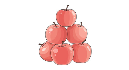 Obraz premium Fresh Red Apples Fruit Stacked Together.