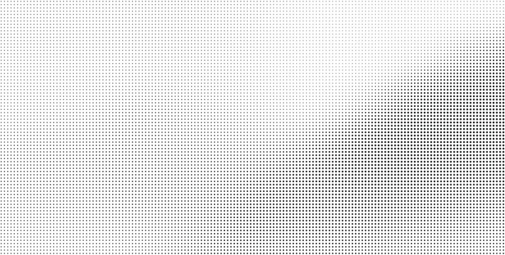 Retro grunge overlay halftone dot pixel pattern backdrop, gradient texture and digital technology background in pop art comic style. Distressed halftone dotted banner frame for social media business.