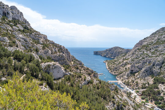 Calanque de Sormiou  near Marseille in the Calanques National Park, France