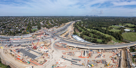 North East Link Under Construction in Melbourne Australia