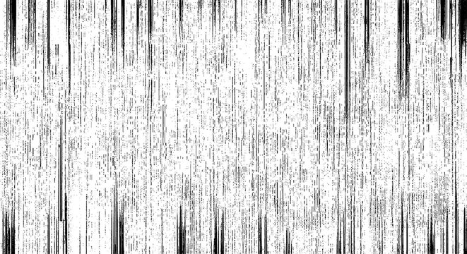 Distorted black and white vertical lines and dots abstract background texture with grunge effect with organic texture
